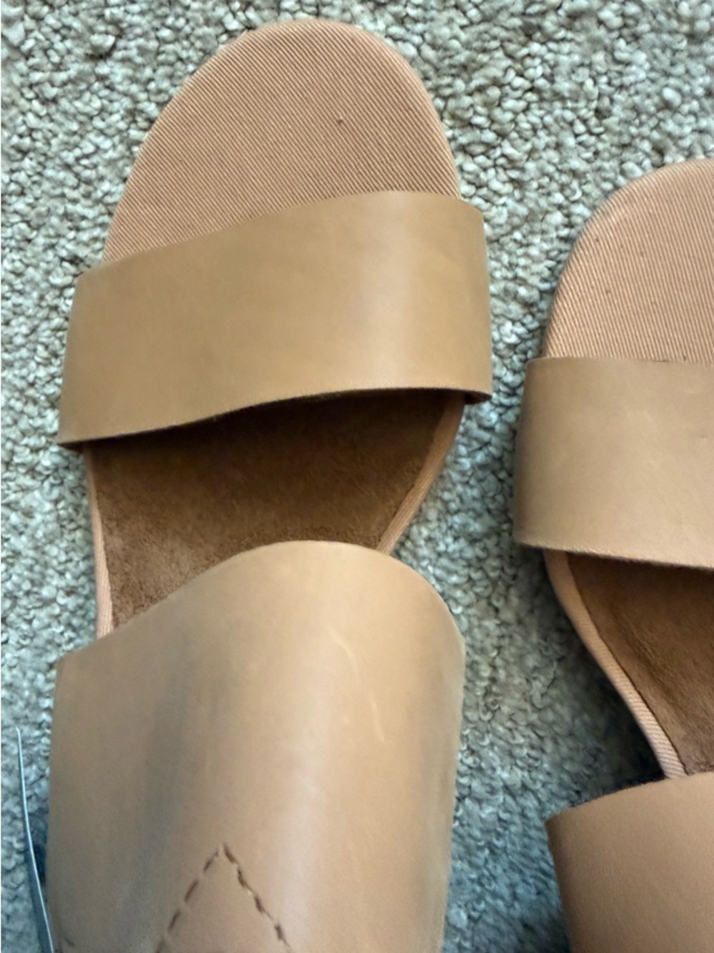 TOMS Poppy Sandals Honey Leather Block Heel Size 7.5 New w/ Tag - Picture 9 of 9